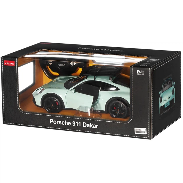 Машинка Rastar Porsche 911 Dakar Standard Version 1:14 Зеленый - Фото 6 Машинка Rastar Porsche 911 Dakar Standard Version 1:14 Зеленый - изображение 6