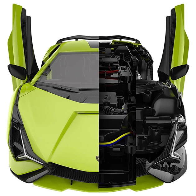 Машинка-конструктор Rastar Lamborghini Sian 1:18. Зеленый - Фото 6 Машинка-конструктор Rastar Lamborghini Sian 1:18. Зеленый - изображение 6