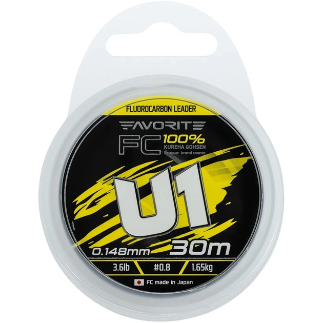 Флюорокарбон Favorite U1 FC 30m #0.8/0.148mm 3.6lb/1.65kg - изображение 2