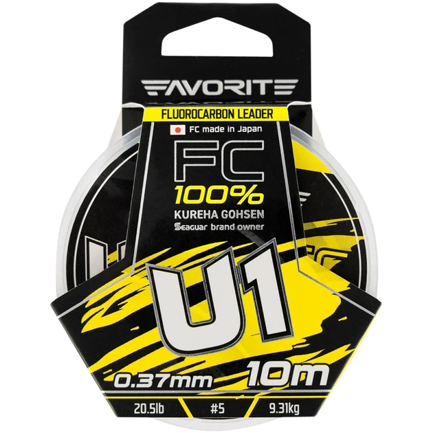 Флюорокарбон Favorite U1 FC 10m #5.0/0.37mm 20.5lb/9.31kg - изображение 2