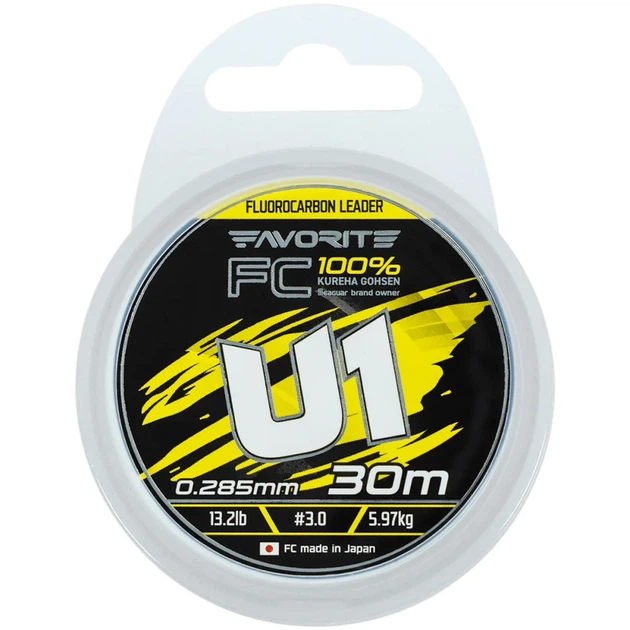 Флюорокарбон Favorite U1 FC 30m #3.0/0.285mm 13.2lb/5.97kg - изображение 2