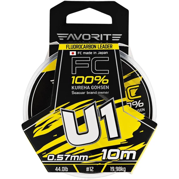 Флюорокарбон Favorite U1 FC 10m #12/0.57mm 44.0lb/19.98kg - Фото 2 Флюорокарбон Favorite U1 FC 10m #12/0.57mm 44.0lb/19.98kg - изображение 2