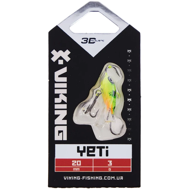 Балансир Viking Fishing Yeti Ice Jig 20mm 3.0g #5 Acid - зображення 2