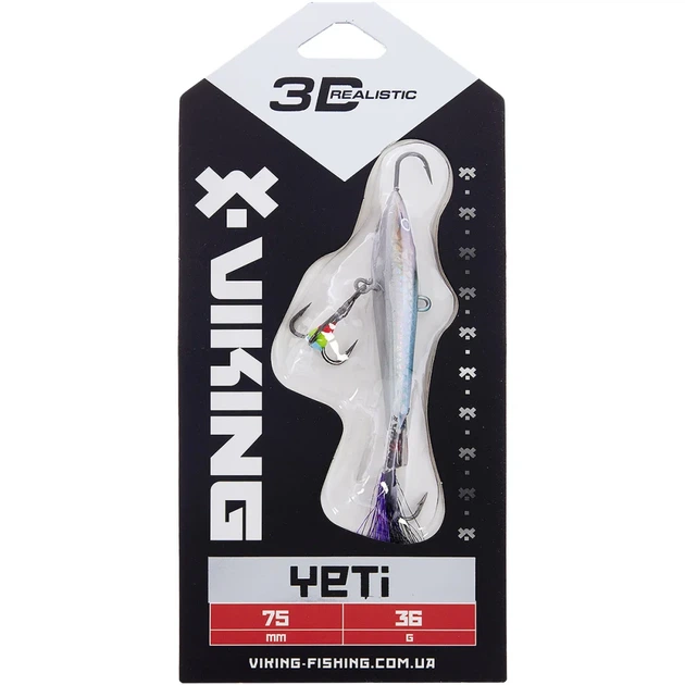 Балансир Viking Fishing Yeti Ice Jig 75mm 36.0g #11 Anchovy - изображение 2