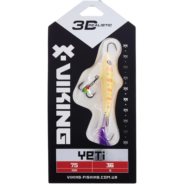 Балансир Viking Fishing Yeti Ice Jig 75mm 36.0g #6 Japanese School - зображення 2