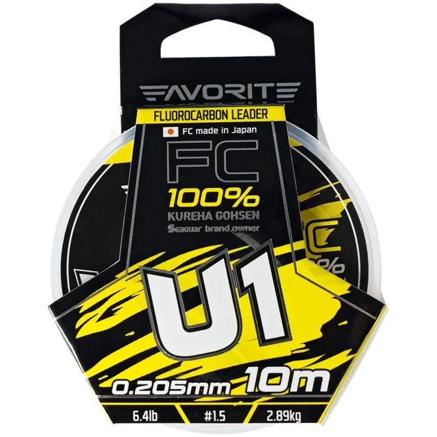 Флюорокарбон Favorite U1 FC 10m #1.5/0.205mm 6.4lb/2.89kg - изображение 2