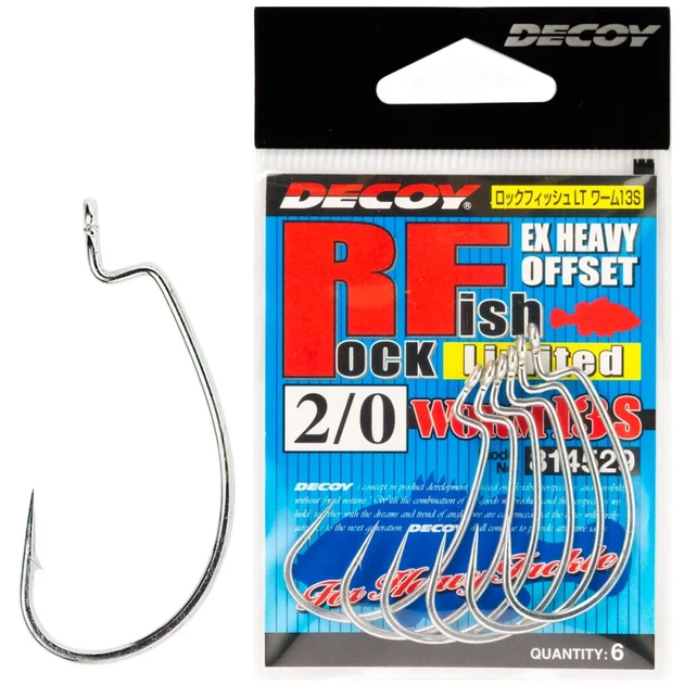 Крючок Decoy Worm13S Rock Fish Limited #2/0 (6 шт/уп) - Фото 1 Крючок Decoy Worm13S Rock Fish Limited #2/0 (6 шт/уп) - изображение 1