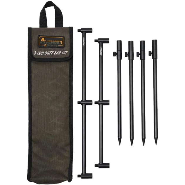 Буз-бар Prologic Avenger 3 Rod Buzz Bar Kit & Carrycase 20-34cm 0.537kg - Фото 2 Буз-бар Prologic Avenger 3 Rod Buzz Bar Kit & Carrycase 20-34cm 0.537kg - зображення 2