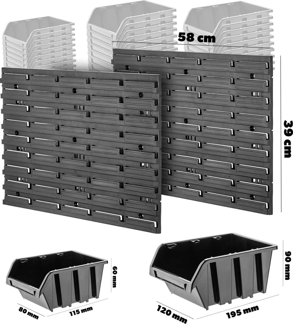 Дошка для майстерні Kadax Lokke K7724 58 x 78 см 38 елементів Чорна (5903699468760) - зображення 9