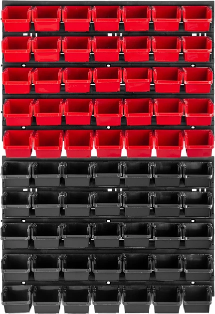 Tablica warsztatowa Kadax Lokke K7725 58 x 78 cm 70 elementów Czarno-czerwona (5903699468777) - obraz 2