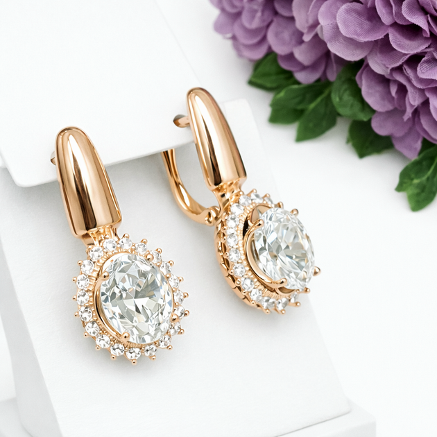 Серьги Xuping Jewelry длина 2.5см ширина 1.2см медицинское золото позолота 18К с1575 - Фото 1 Серьги Xuping Jewelry длина 2.5см ширина 1.2см медицинское золото позолота 18К с1575 - изображение 1