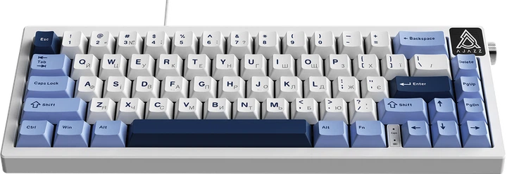 Дротова механічна клавіатура Ajazz AK650 Sea Salt switches Blue White Blue (AK650-SS-BWB) - Фото 4 Дротова механічна клавіатура Ajazz AK650 Sea Salt switches Blue White Blue (AK650-SS-BWB) - зображення 4