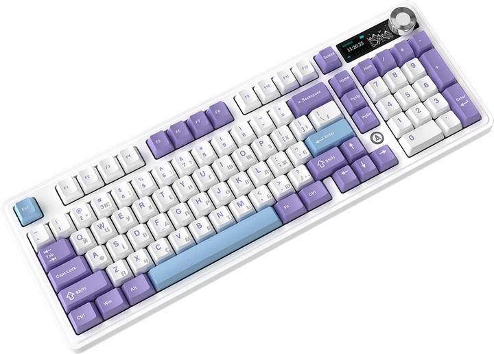 Бездротова механічна клавіатура Ajazz AK980 V2 Maillard Switch White (AK980-V2-M-PWB) - Фото 4 Бездротова механічна клавіатура Ajazz AK980 V2 Maillard Switch White (AK980-V2-M-PWB) - зображення 4