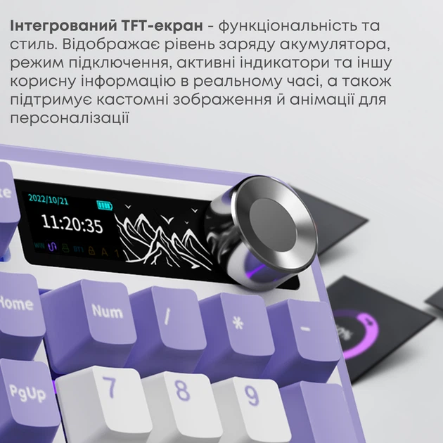Бездротова механічна клавіатура Ajazz AK980 V2 Maillard Switch White (AK980-V2-M-PWB) - Фото 10 Бездротова механічна клавіатура Ajazz AK980 V2 Maillard Switch White (AK980-V2-M-PWB) - зображення 10