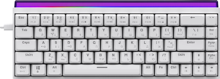 Дротова механічна клавіатура Ajazz NK68 Red switches White (NK68-R-W) - Фото 2 Дротова механічна клавіатура Ajazz NK68 Red switches White (NK68-R-W) - изображение 2