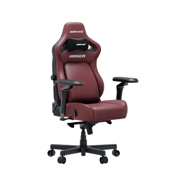 Крісло геймерське ігрове Anda Seat Kaiser 4 V2 Size XL Maroon PVC - зображення 2
