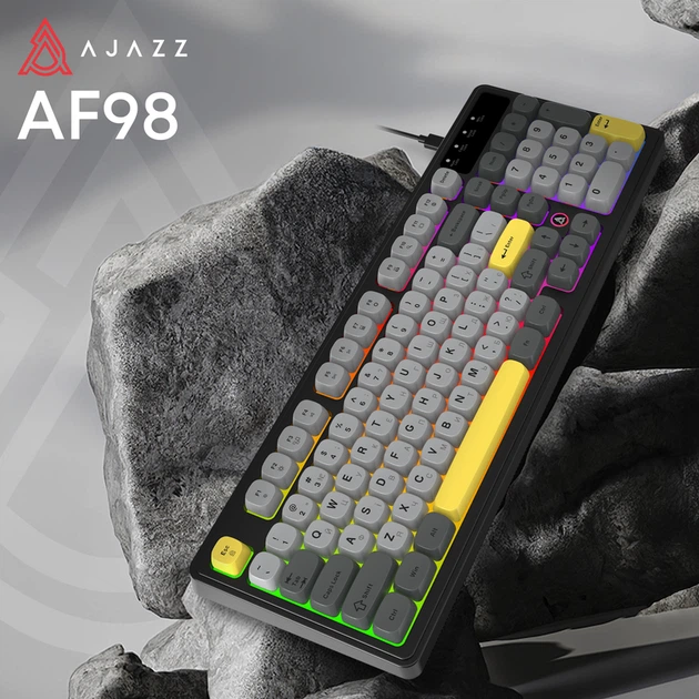 Дротова клавіатура Ajazz AF98 Black Gray Yellow (AF98-BGY) - изображение 6