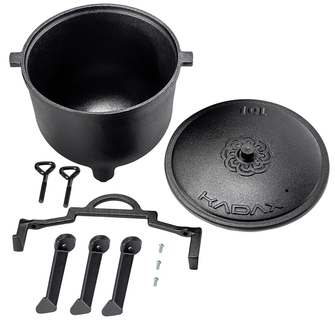 Kociołek żeliwny Kadax Hagen myśliwski 10 L (5903699477687) - obraz 3