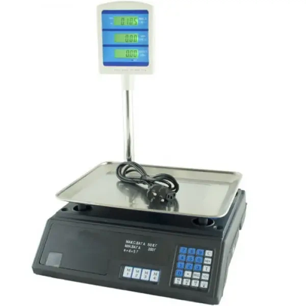 Торговые электронные весы DOMOTEC MS-308 со стойкой, до 50 кг (1433) - Фото 4 Торговые электронные весы DOMOTEC MS-308 со стойкой, до 50 кг (1433) - изображение 4