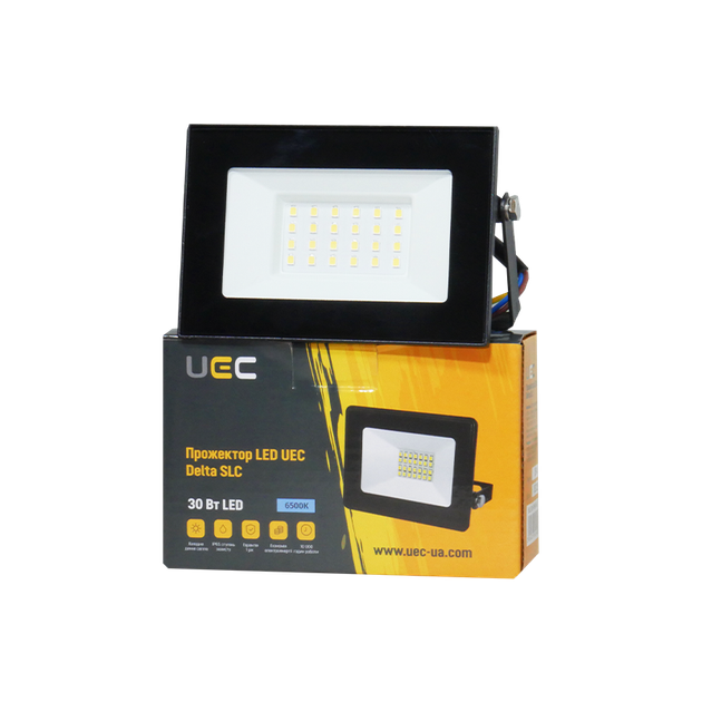 Прожектор LED 30W 230V 2400lm 6500K 122x94x30mm черный [SLC-30-IP65-0-B] Delta SLC UEC - изображение 2