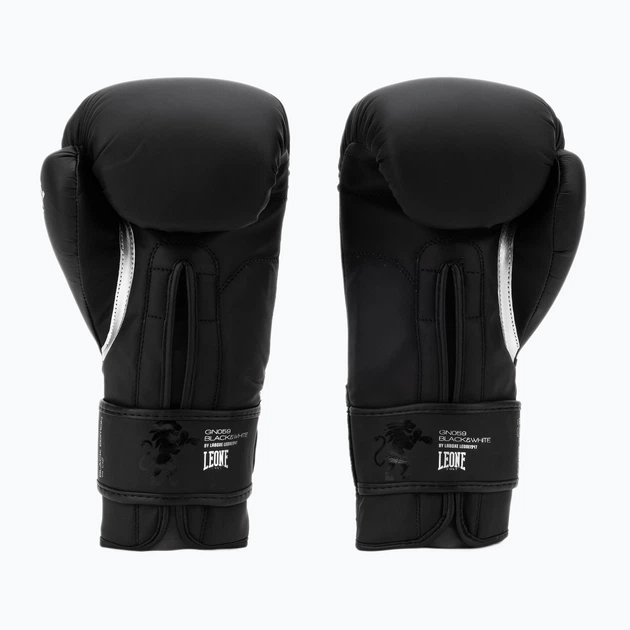 Боксерські рукавиці Leone Mono, Чорні, PU, 10 унцій (283 г) для спортсменів від 8 років до 60 кг. (500152) - зображення 4