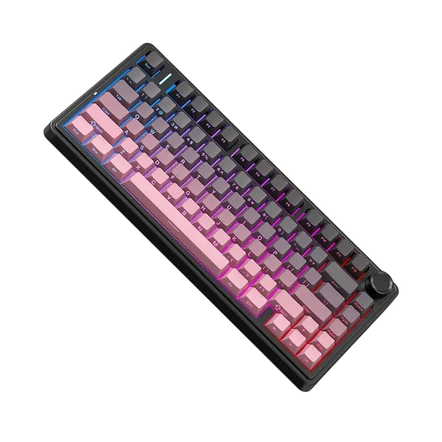 Бездротова ігрова механічна клавітура AULA F75 Pink gradient - Фото 4 Бездротова ігрова механічна клавітура AULA F75 Pink gradient - зображення 4