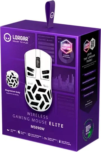 Мышка Lorgar MSE90W Magnesium Alloy Wireless Gaming Mouse Elite White 326319 - Фото 11 Мышка Lorgar MSE90W Magnesium Alloy Wireless Gaming Mouse Elite White 326319 - изображение 11