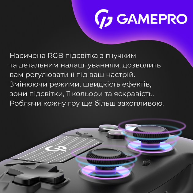 Геймпад GamePro с зарядной станцией GPS20BDOC Black - Фото 6 Геймпад GamePro с зарядной станцией GPS20BDOC Black - зображення 6