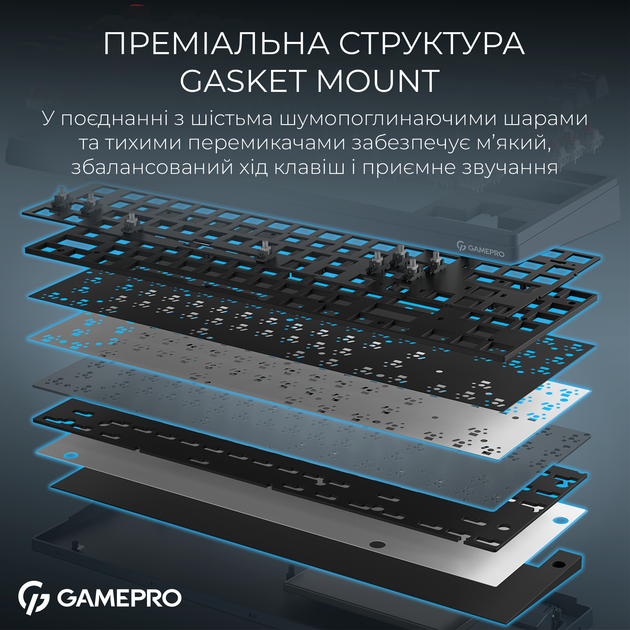 Клавіатура GamePro Asgard Ragnar Blue (MK285BL) 323220 - зображення 2