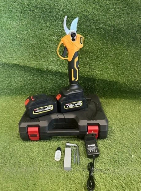 Аккумуляторный секатор DeWalt 48V 6Ah, диаметр реза 35 мм, длина лезвия 50 мм, вес 1.4 кг, 2 АКБ, электросекатор в кейсе - изображение 6