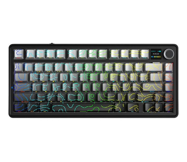 Игровая механическая клавиатура Aula F75 Max / Три режима подключения / LEOBOG Reaper Switch / Black Contour Lines - Фото 1 Игровая механическая клавиатура Aula F75 Max / Три режима подключения / LEOBOG Reaper Switch / Black Contour Lines - изображение 1
