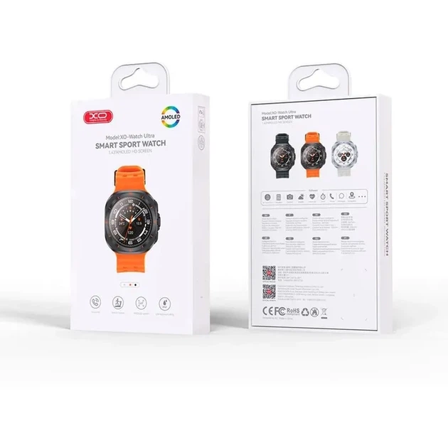 Часи XO Smart Watch Ultra AMOLED Screen Black - зображення 5