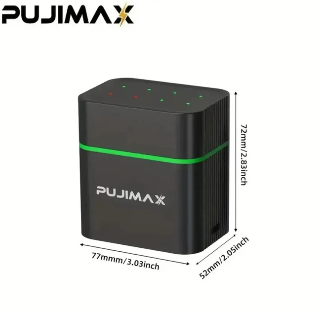 PUJIMAX Зарядний бокс та 4 АА ємність 4255 mWh + 4 ААА ємність 1100mWh, 1.5 V - зображення 2