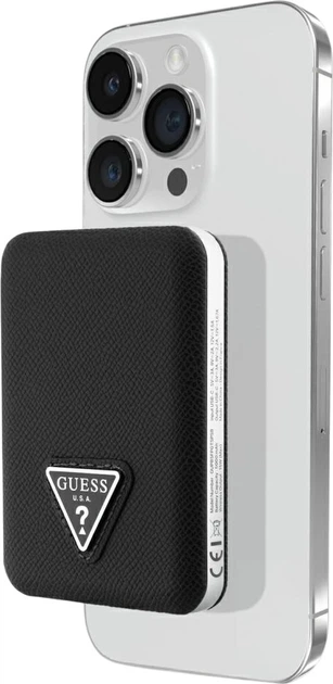 Powerbank Guess Grained Triangle USB-C MagSafe 5000 mAh 20W Black (3666339310493) - obraz 4