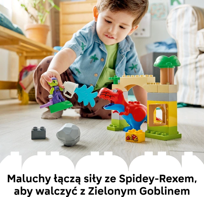 Конструктор LEGO DUPLO Динозавр Spidey-Rex проти Зеленого Гобліна 25 деталей (10463) - зображення 4