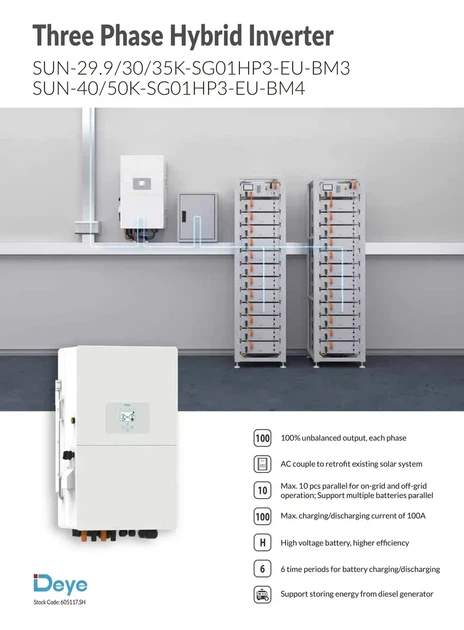 Гібридний інвертор Deye SUN-30K-SG01HP3-EU-BM3 30 кВт для великих сонячних систем з 3 MPPT контролерами - зображення 3
