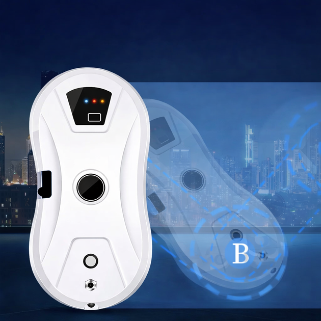 Робот для миття вікон Germatic W14S з ультразвуковим розпиленням води, пультом ДУ, Bluetooth-керуванням та страхувальним тросом - Фото 5 Робот для миття вікон Germatic W14S з ультразвуковим розпиленням води, пультом ДУ, Bluetooth-керуванням та страхувальним тросом - зображення 5