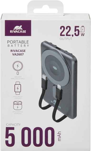 УМБ RIVACASE VA2607 5000 mAh 22.5W Black (4260709014951) - зображення 2
