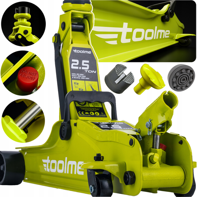 Домкрат подкатной гидравлический 2.5т 80-380мм Toolme TM006 - изображение 2