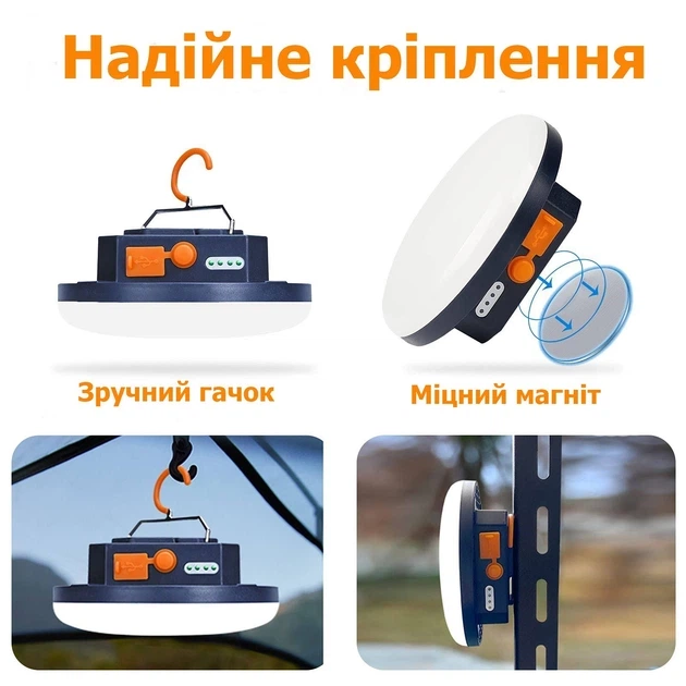 USB LED Лампа Фонарь Светильник Павербанк 7200 mAh Синий Аккумуляторный Кемпинговый Туристический Аварийный Беспроводной на Батарее Походный Ночник - Фото 6 USB LED Лампа Фонарь Светильник Павербанк 7200 mAh Синий Аккумуляторный Кемпинговый Туристический Аварийный Беспроводной на Батарее Походный Ночник - изображение 6