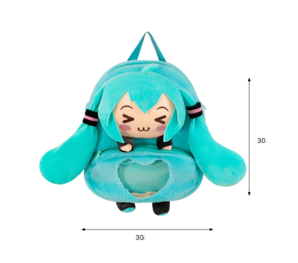 Рюкзак детский плюшевий Мику Хатсуне Miku Hatsune аниме вокалоид большой 30 см бирюзовый (SVS) - Фото 5 Рюкзак детский плюшевий Мику Хатсуне Miku Hatsune аниме вокалоид большой 30 см бирюзовый (SVS) - изображение 5