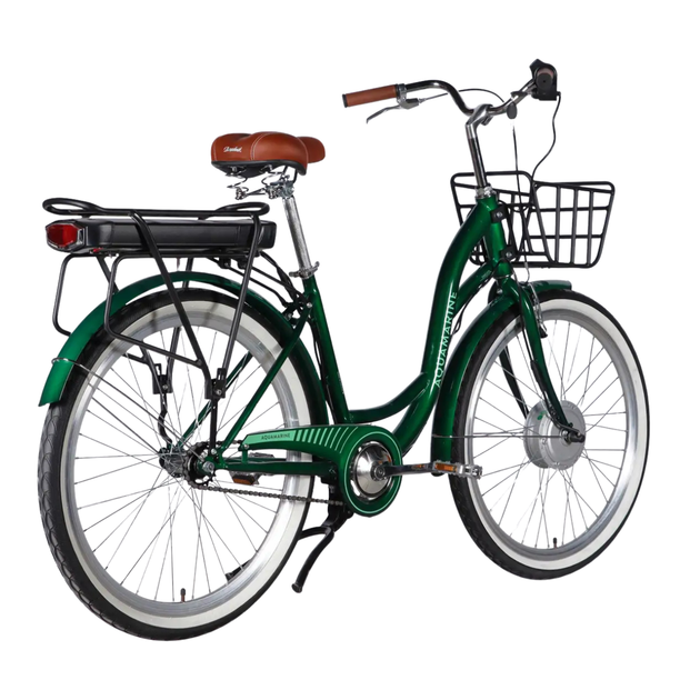 Велосипед з електроприводом 28" ST Dorozhnik eAQUAMARINE BH рама-19" 36B 13А*г 500Вт зелений з кошиком 2026 - зображення 5