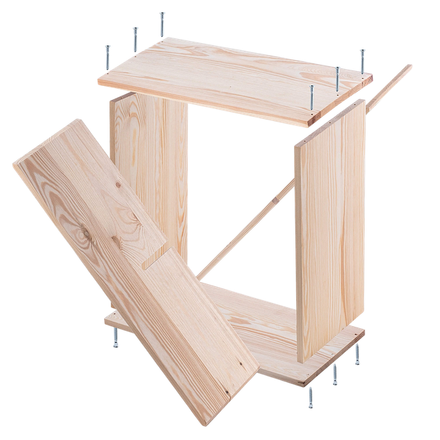 Стелаж для вина Kadax Loreo X K11379 дерев’яний 104 x 52 см 2 шт Світло-коричневий (5906638310748) - зображення 5