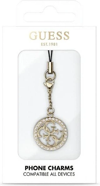 Zawieszka Guess 4G Rhinestone Charm Gold (GUCPM4DRD) - obraz 2