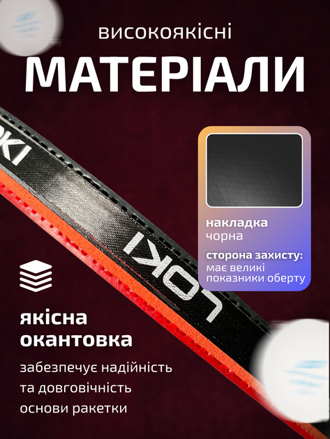 Ракетка для настольного тенниса пинг понга 3* звёзды в чехле атакующая с высоким контролем силы скорости настольная теннисная профессиональная атакующаялипкая резиновая 5 слойная для игры любителя проф начинающих взрослых понговая Loki 3 star ТБ8869 - Фото 4 Ракетка для настольного тенниса пинг понга 3* звёзды в чехле атакующая с высоким контролем силы скорости настольная теннисная профессиональная атакующаялипкая резиновая 5 слойная для игры любителя проф начинающих взрослых понговая Loki 3 star ТБ8869 - изображение 4
