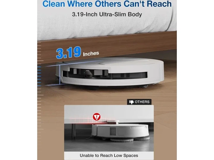 Робот-пилосос з вологим прибиранням ECOVACS DEEBOT T50 PRO OMNI White (DDX67) - Фото 3 Робот-пилосос з вологим прибиранням ECOVACS DEEBOT T50 PRO OMNI White (DDX67) - зображення 3