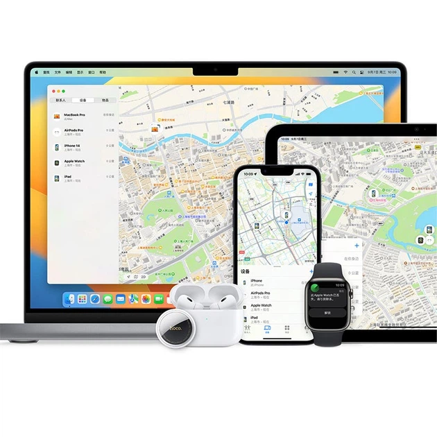 Пошуковий трекер HOCO E91 Tiger intelligent positioning anti-lost device iOS 4PCS White - изображение 10