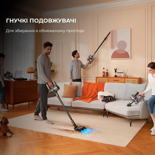 Вертикальний+ручний пилосос (2в1) Dreame Cordless Vacuum Cleaner R20 (VTV97A) - зображення 9