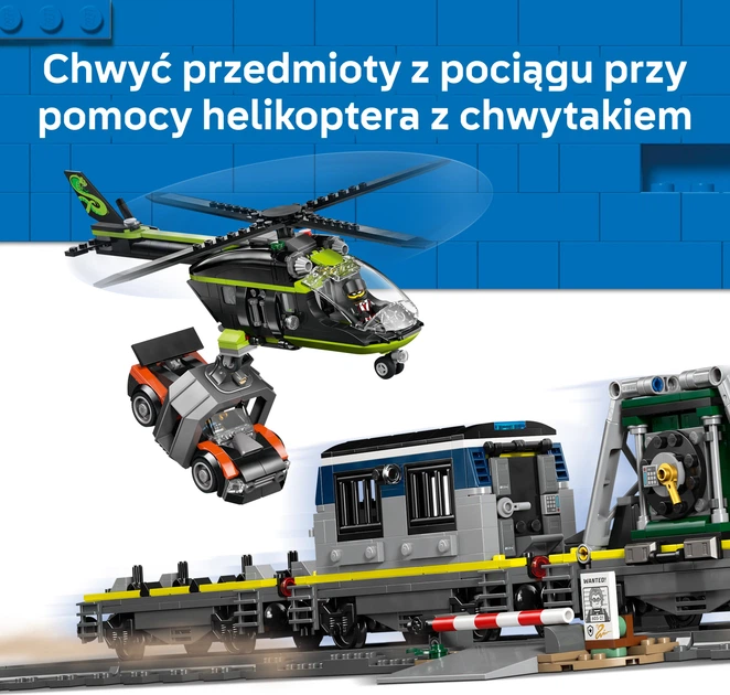 Zestaw klocków LEGO City Napad na policyjny pociąg 1313 elementów (60508) - obraz 6