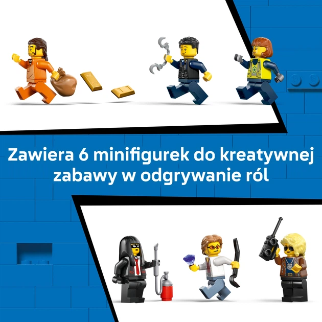 Zestaw klocków LEGO City Napad na policyjny pociąg 1313 elementów (60508) - obraz 7